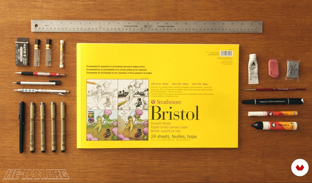 A shot of the drawing materials Reilly Brown uses. As featured in his Domestika video, teaching narrative storytelling in comics.