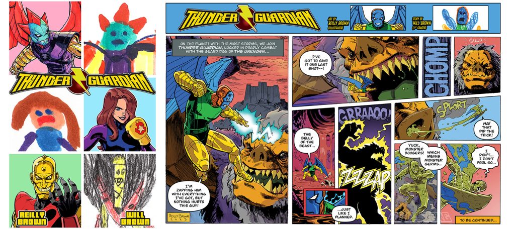 Thunder Guardian comic strip by Will Brown and Reilly Brown
