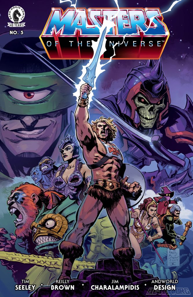 Masters of the Universe comic issue #5 "The Battle of Snake Mountain" cover final - by Reilly Brown.